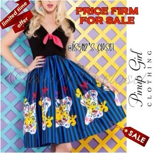 Pinup Couture x Disney Parks Mary Blair Circus Clown Natalie Swing Dress Sz S